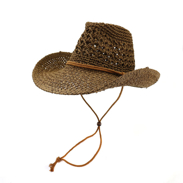 Sombrero Vaquero Tejido a Mano con Protección Solar
