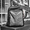 Mochila Escolar Impermeable de Cuero PU Negro para Hombre