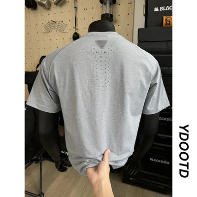 Playera Deportiva Manga Corta Perforada Secado Rápido para Hombre - Image 9
