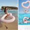 Boia Gigante Coração 120cm - Colchonete Inflável Premium para Piscina