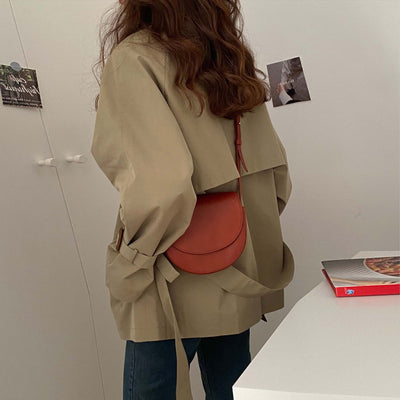 Gabardina Clásica Estilo Británico para Mujer - Abrigo Corto Ligero - Image 9