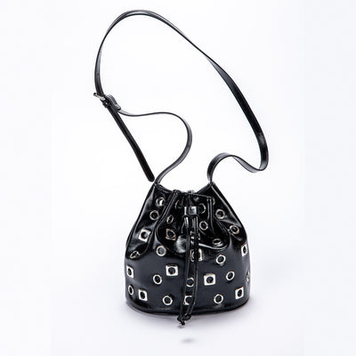 Bolso Bandolera Bucket con Remaches en Ante - Image 3
