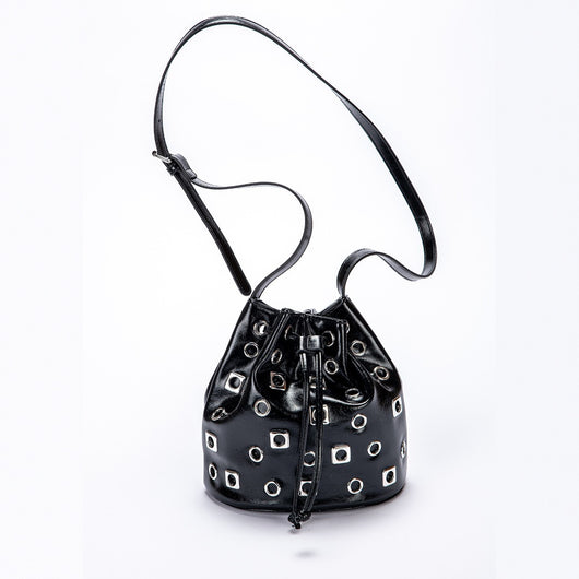 Bolso Bandolera Bucket con Remaches en Ante - Image 3