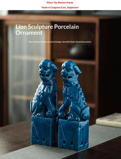 Ornamentos de León en Cerámica Refractaria para Feng Shui - Image 17