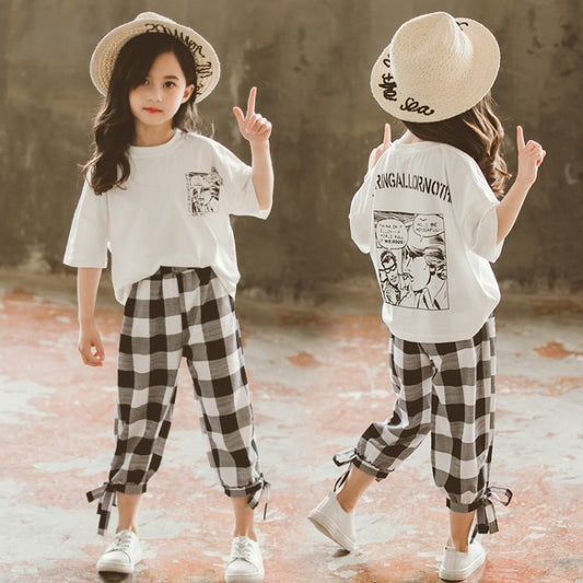 Conjunto Sastre de Pantalón Cropped a Cuadros