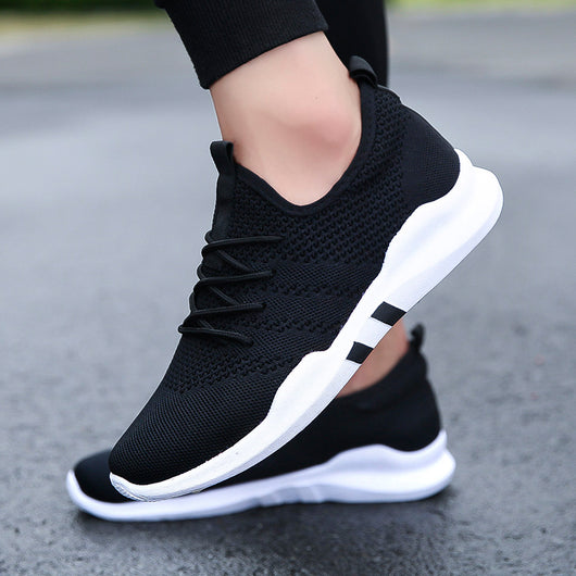Zapatillas Deportivas Tejidas Coreanas Transpirables para Hombre - Image 4