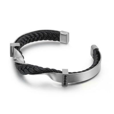 Pulsera de Acero Inoxidable y Cuero - Image 11