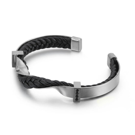 Pulsera de Acero Inoxidable y Cuero - Image 11