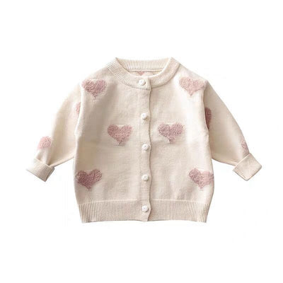 Cardigan de Punto con Corazones para Niña - Image 3