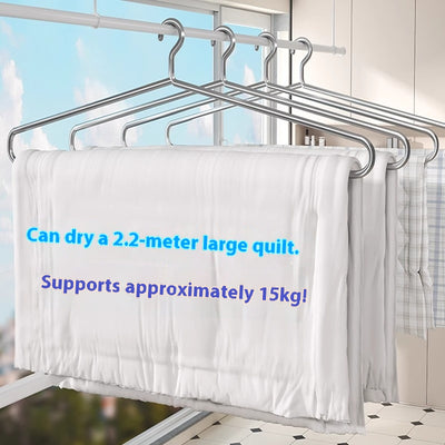 Tendedero Extensible de Acero Inoxidable para Edredones y Ropa de Cama