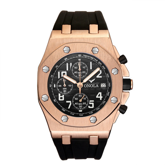 Reloj de Cuarzo Resistente al Agua con Banda de Silicona para Hombre - Image 18