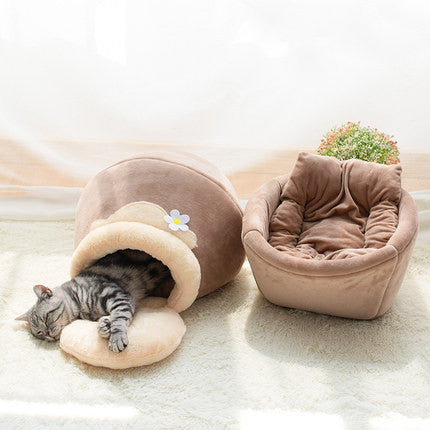 Casa Cama Térmica para Gatos - Saco de Dormir Acolchado Invierno