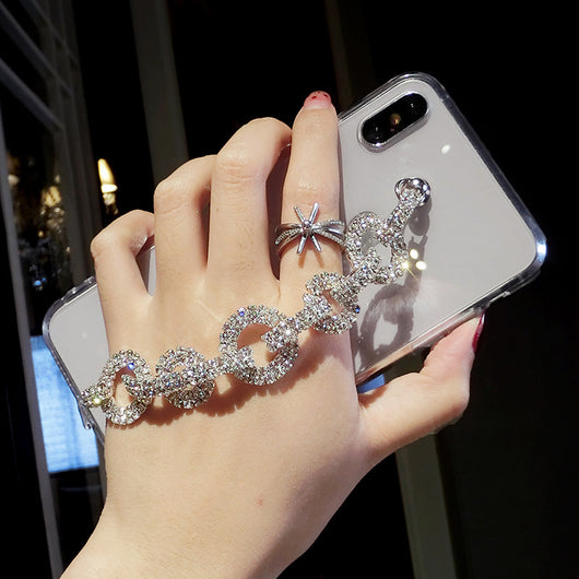 Pulsera de Cristales Transparentes Estilo Europeo y Americano