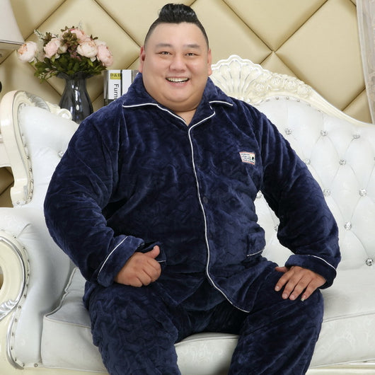 Pijama Largo Hombre Cuello Solapa Tela Gruesa - Image 11