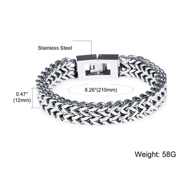 Pulsera de Acero Titanio para Hombre con Escamas de Pez - Image 3