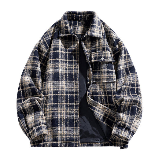 Camisa Casual a Cuadros Estilo Retro Americano para Hombre - Image 6