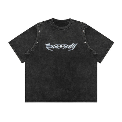 Playera Personalizada Punk con Letras para Hombre - Image 9