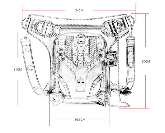 Bolso Bandolera Steampunk Retro para Mujer - Image 3