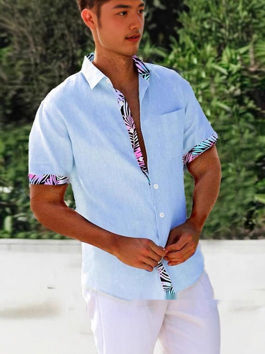 Camisa Playera Hombre Rayas 3D Manga Suelta Casual - Image 2