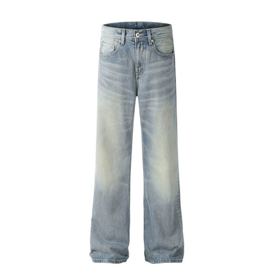 Jeans Skinny Ajustados con Patrón de Rayo Estilo Calle Americana para Hombre - Image 13