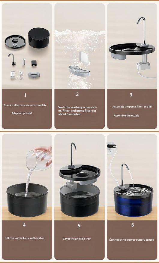 Fuente de Agua Automática para Mascotas con Filtro Silenciosa - Image 14