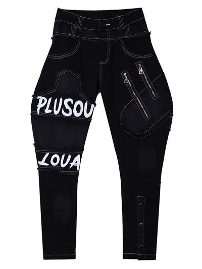Pantalones Harem Denim Negro Mujer - Estilo Moderno y Cómodo - Image 5