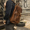Mochila de Viaje Vintage en Cuero Crazy Horse para Hombre