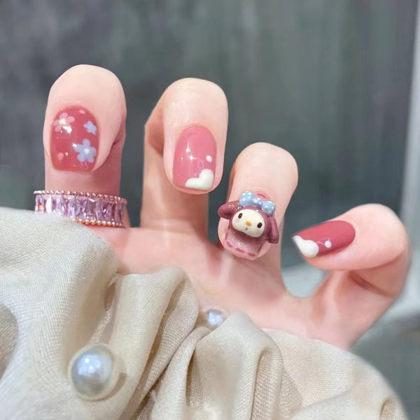 Parches de Uñas Minimalistas Removibles para Mujer