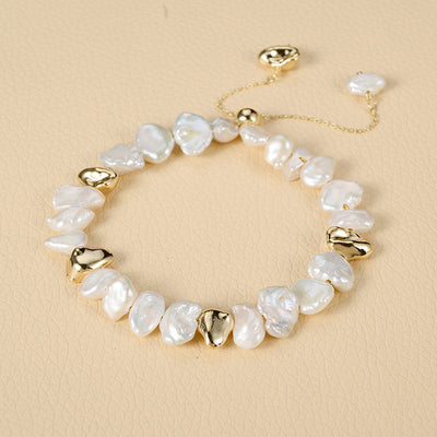 Pulsera Clásica Vintage de Metal y Perlas Estilo Europeo - Image 2