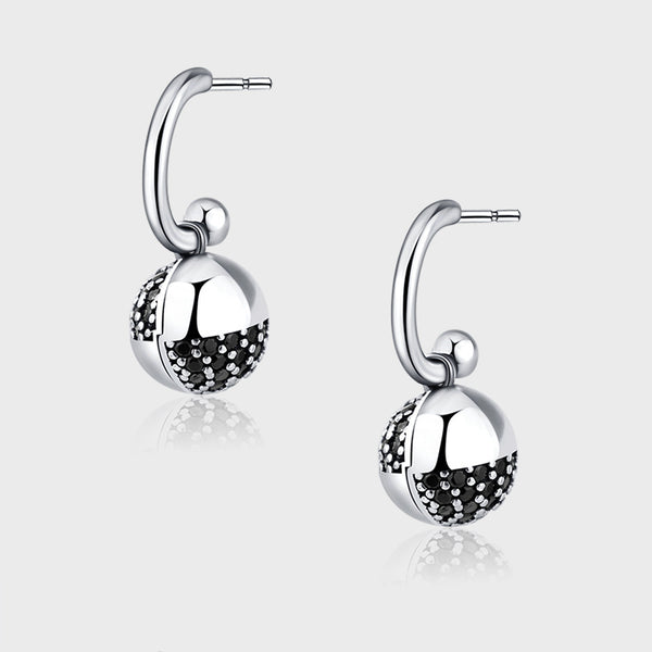 Aretes de Plata 925 Diseño Esfera de Deseos con Circonita - Image 4