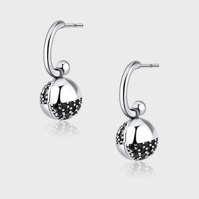 Aretes de Plata 925 Diseño Esfera de Deseos con Circonita - Image 4