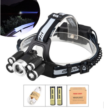 Linterna Frontal LED 5T6 Recargable USB con Silbato SOS - Image 6