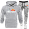 Conjunto Deportivo Casual Capucha Dos Piezas Color Sólido
