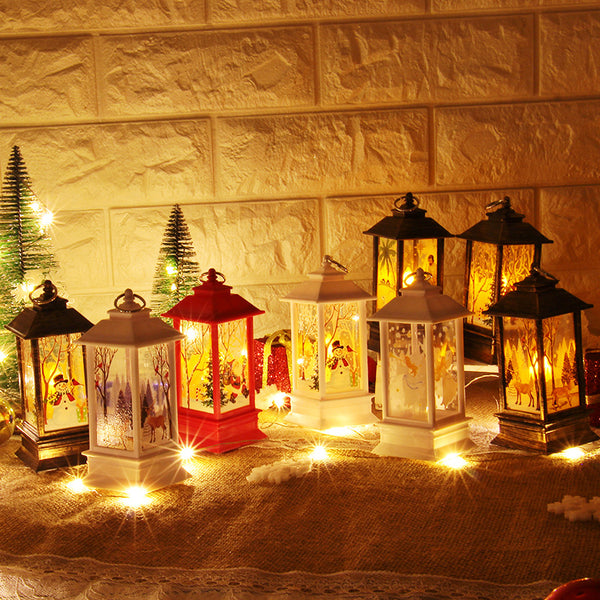 Decoración Navideña LED - Papá Noel y Muñeco de Nieve Iluminado