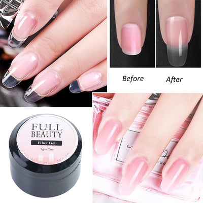 Esmalte de Uñas con Refuerzo de Fibra y Goma - Reparación Profesional