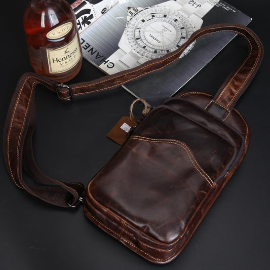 Bolsa de Cuero Vintage para Hombre - Bandolera Retro Estilo Casual