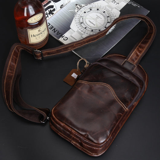Bolsa de Cuero Vintage para Hombre - Bandolera Retro Estilo Casual