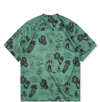 Camisa Suelta Hombre Estampado Esmaltado Abstracto Vintage - Image 4