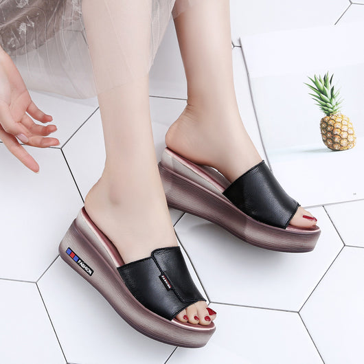 Sandalias de Plataforma en Cuero para Mujer - Image 4