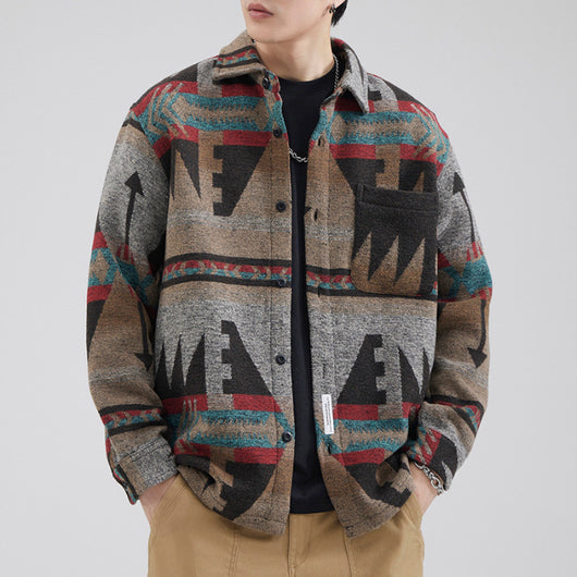 Chamarra de Lana Gruesa para Hombre a Cuadros, Abrigo Térmico Casual de Invierno - Image 6