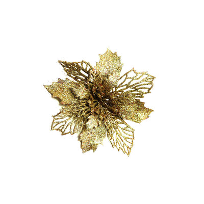 Flores Navideñas Artificiales con Brillo - Adornos para Árbol de Navidad y Decoración del Hogar - Image 17