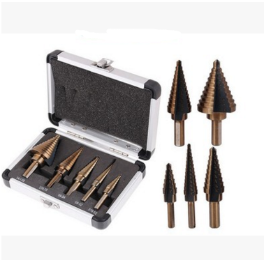 Set de 5 Brocas para Taladro de Banco con Caja de Aluminio