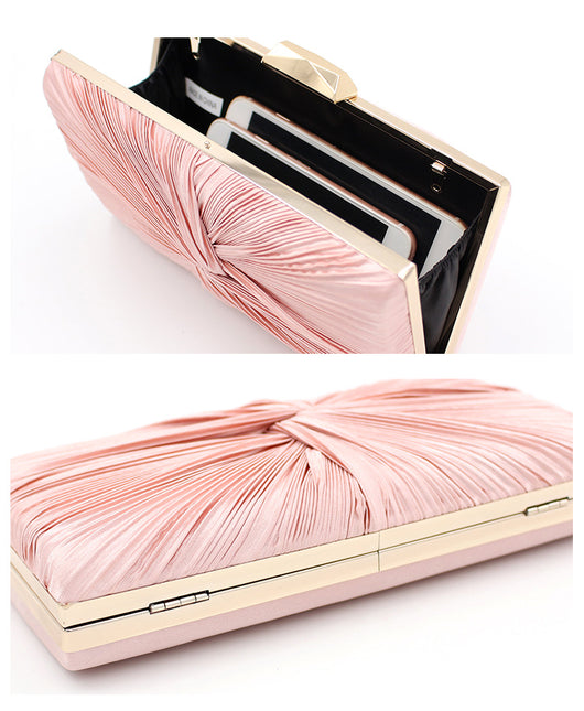 Bolso de Noche Elegante con Pliegues y Asa de Cadena - Image 9