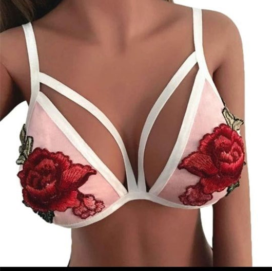 Conjunto de Lencería con Encaje Bordado de Rosas - Image 7