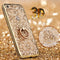 Funda para Teléfono con Acabado de Platino y Diamantes