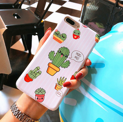 Funda Cactus Verde para iPhone Plus - Diseño Floral y Animal Mate - Image 3