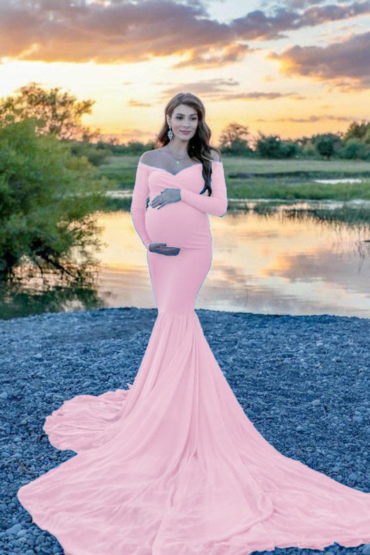Falda Premamá Escote V Elegante para Sesión Fotográfica - Image 14