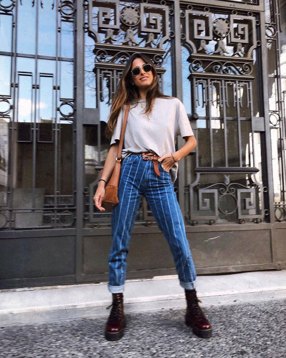 Jeans Elásticos a Rayas