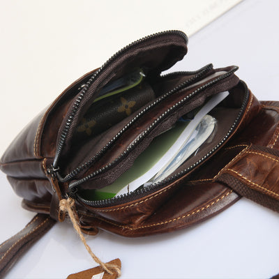 Bolsa de Cuero Vintage para Hombre - Bandolera Retro Estilo Casual - Image 3