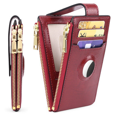 Bolsa de Cuero Vintage con Cierre y Compartimento para Tarjetas - Image 15